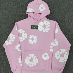 Pink denim tear hoodie brand new